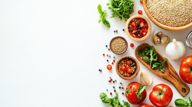 miska s varením a čerstvé suroviny